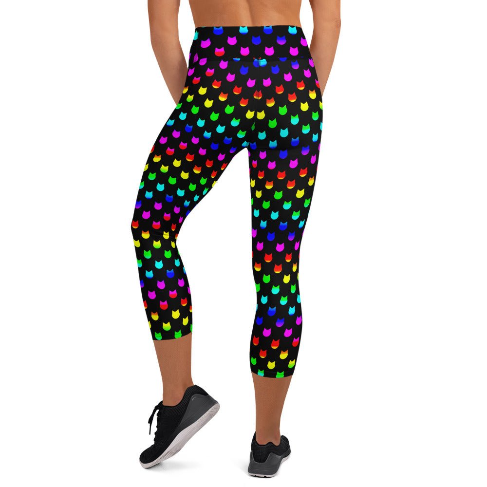 Pokka Kitty Dots Rainbow – Yoga Capri Leggings - Nimblet