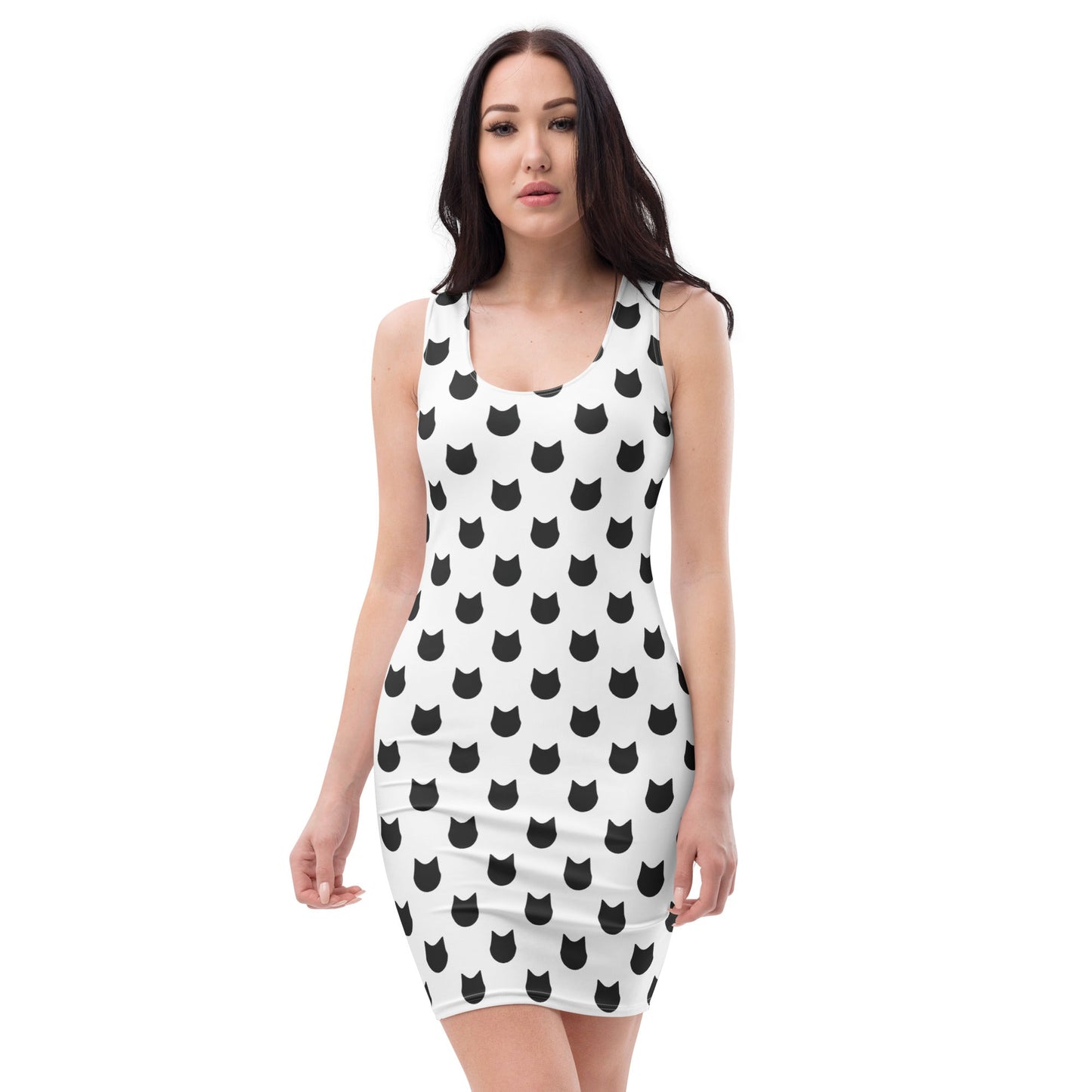 Snowy Whiskers Fitted Dress - Nimblet