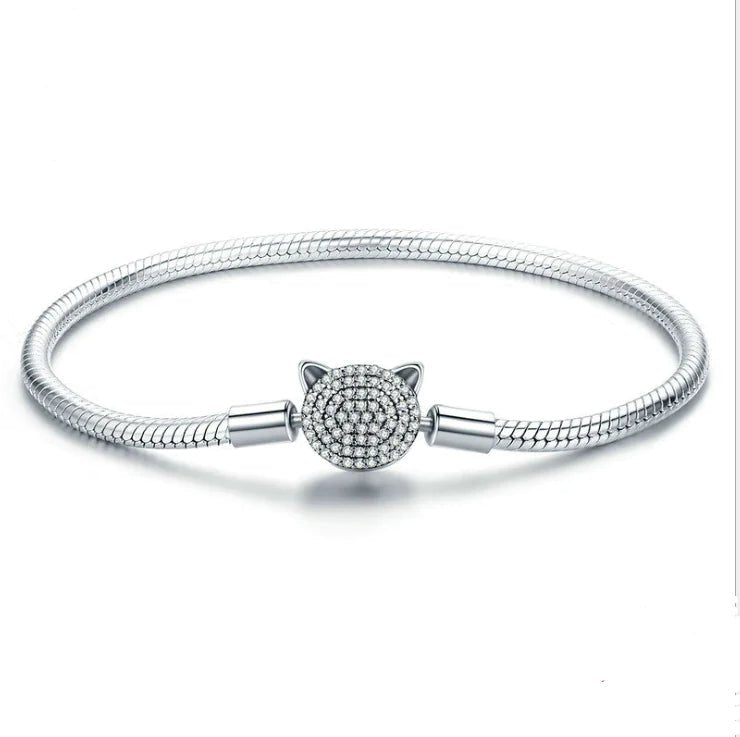 Sterling Silver Feline Grace Bead Bracelet - Nimblet