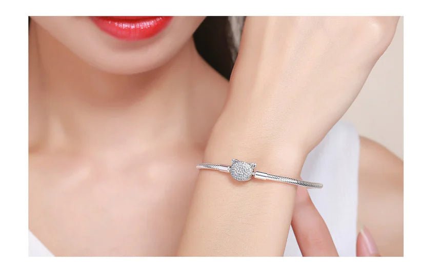 Sterling Silver Feline Grace Bead Bracelet - Nimblet