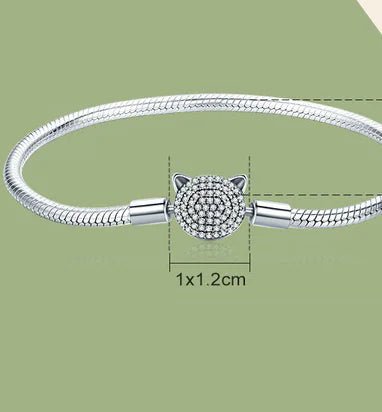 Sterling Silver Feline Grace Bead Bracelet - Nimblet
