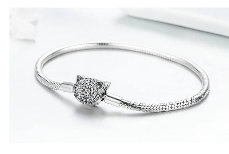 Sterling Silver Feline Grace Bead Bracelet - Nimblet
