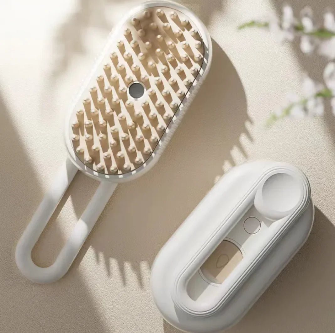 3 - in - 1 Cat & Dog Steam/Mist Grooming Brush (Foldable, Silicone, Spray) - Nimblet