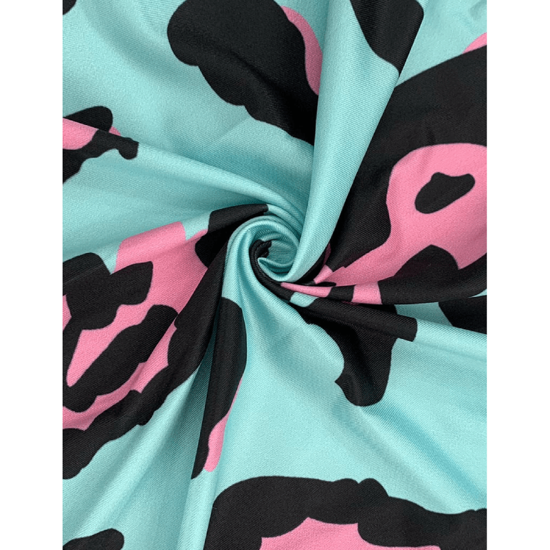 Blue Mirage Leopard Halter Dress - Nimblet