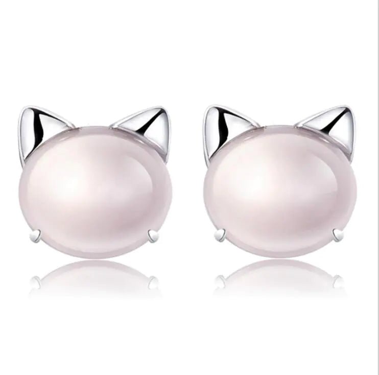 Blush Whisper Cat Earrings - Nimblet