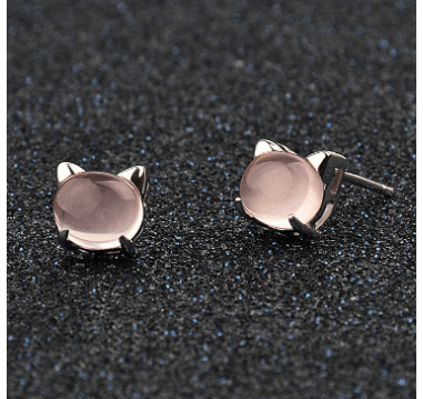 Blush Whisper Cat Earrings - Nimblet