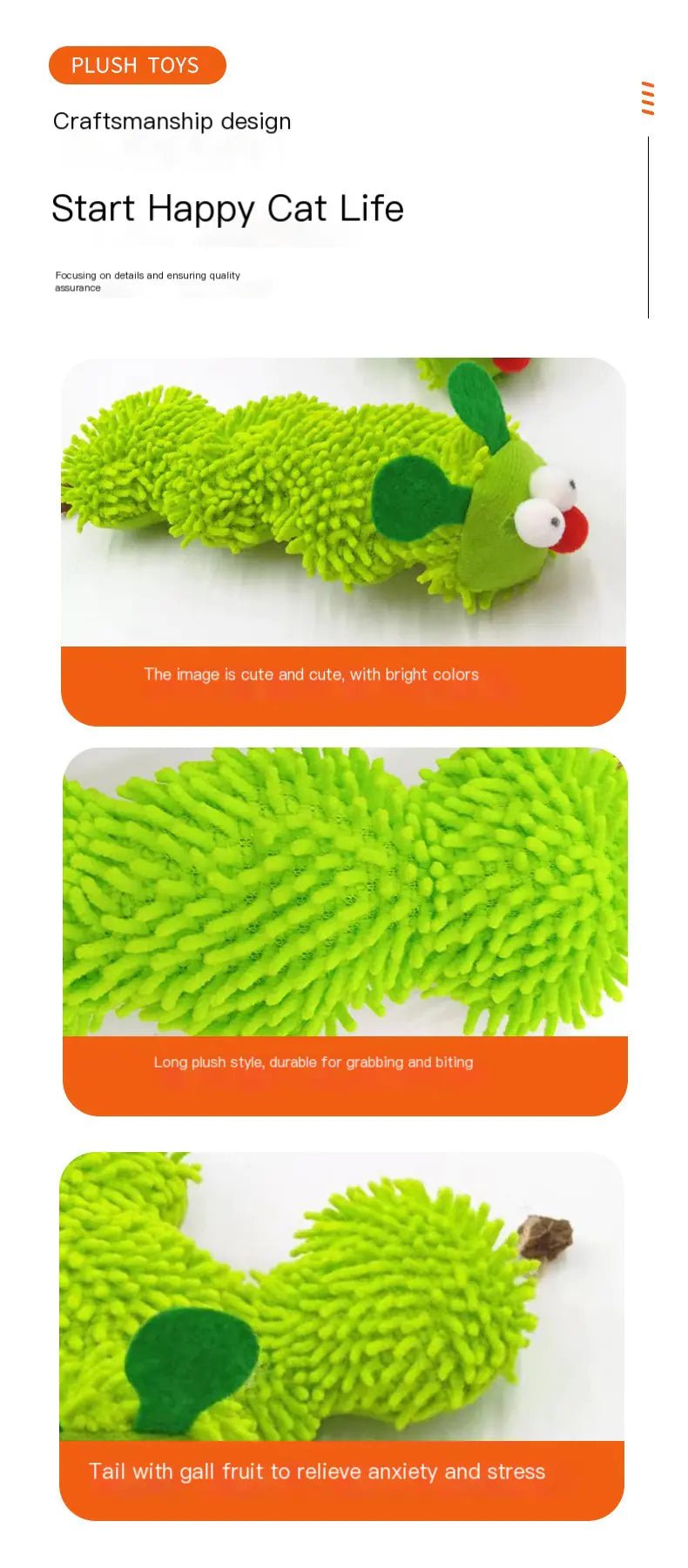 Catnip Caterpillar Toy - Nimblet