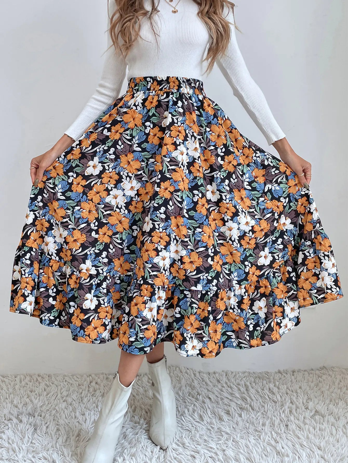 Elegance Flow Leopard Skirt - Nimblet