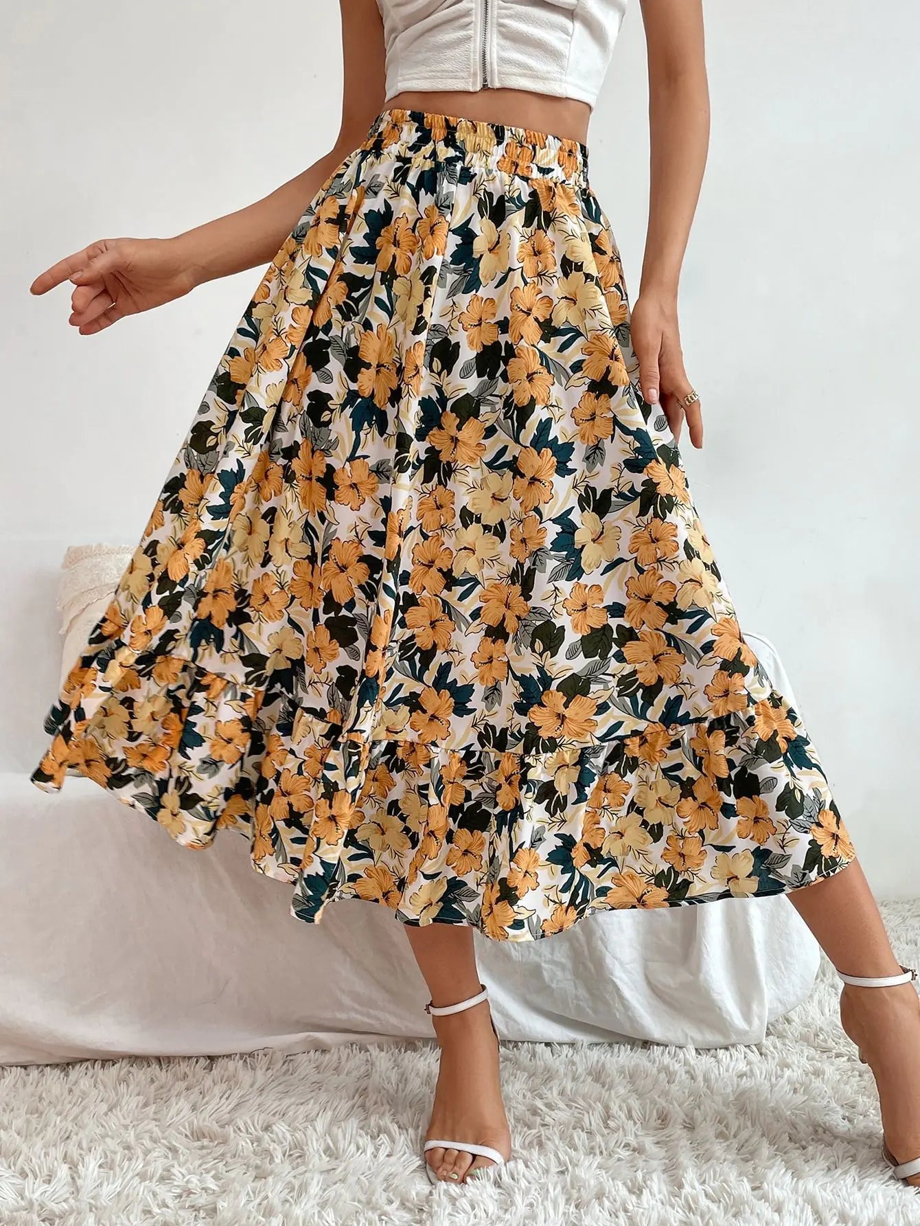 Elegance Flow Leopard Skirt - Nimblet