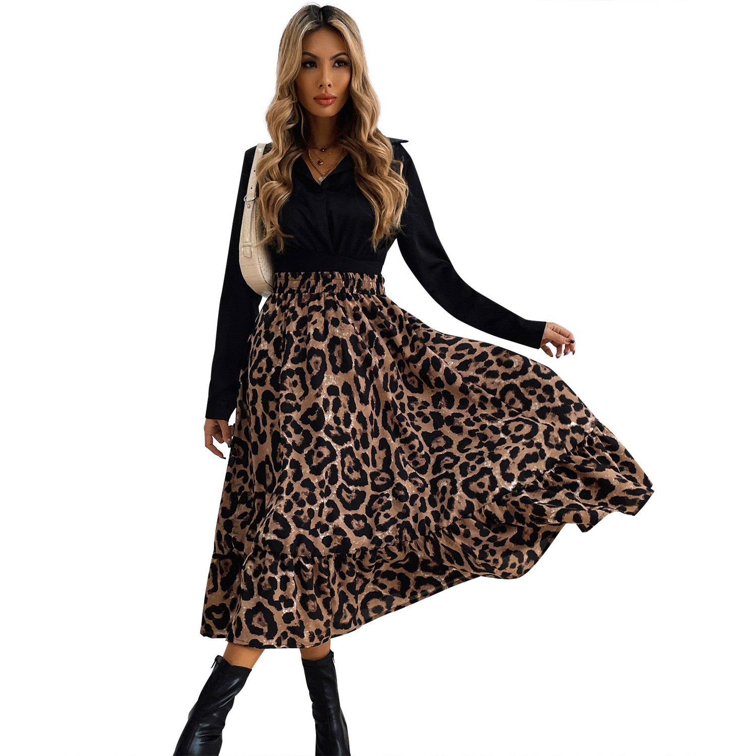 Elegance Flow Leopard Skirt - Nimblet