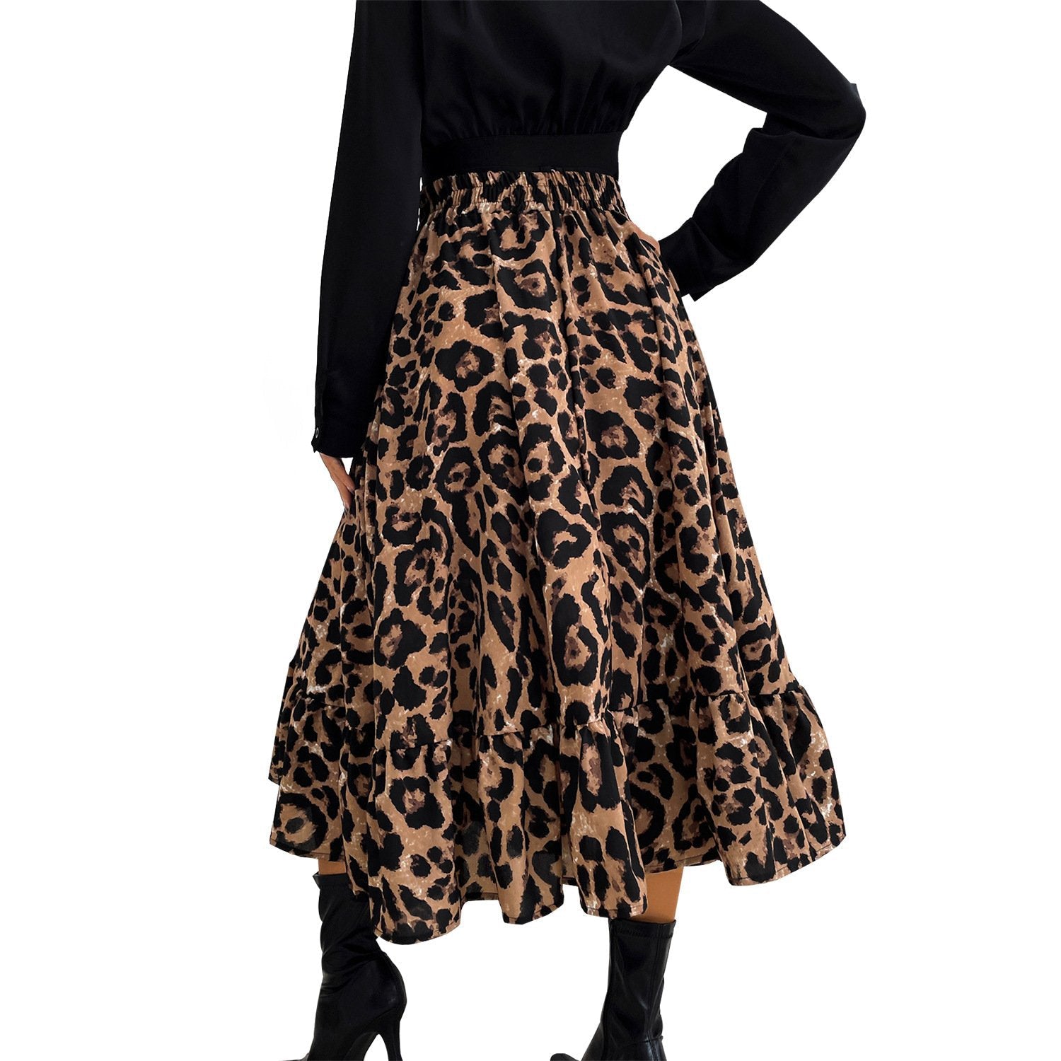 Elegance Flow Leopard Skirt - Nimblet