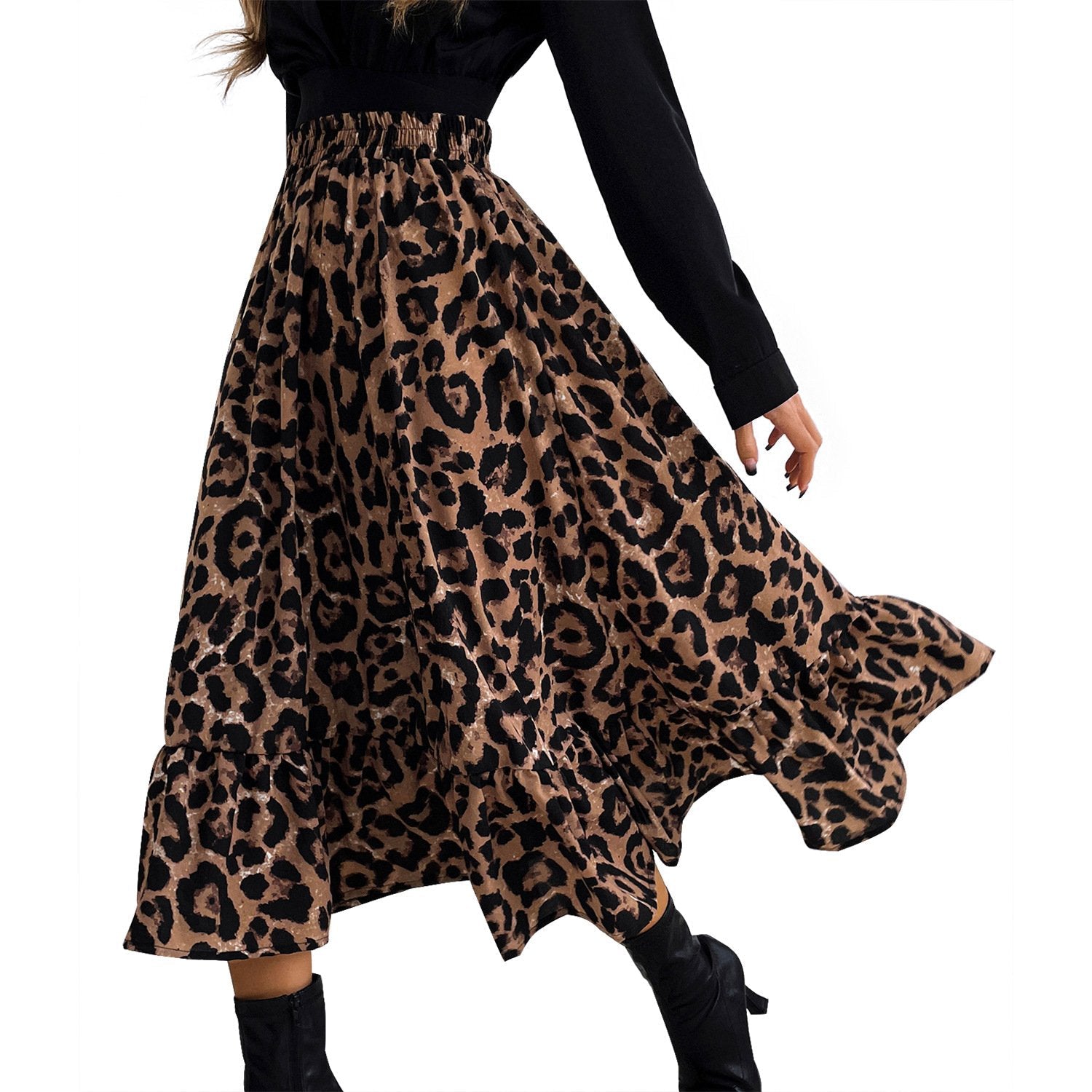 Elegance Flow Leopard Skirt - Nimblet