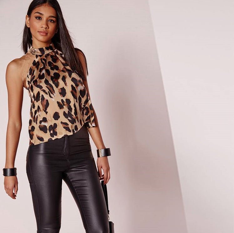 Fierce Chic Leopard Halter Top - Nimblet