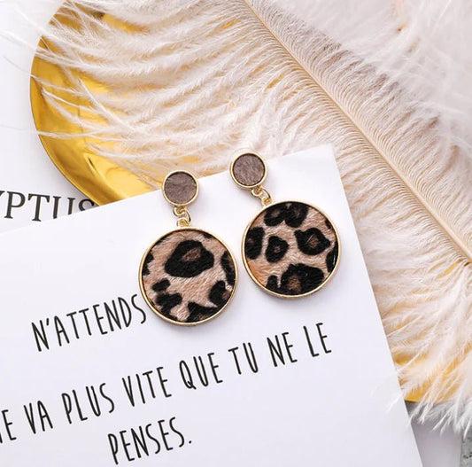 Fierce Geometry Leopard Earrings - Nimblet