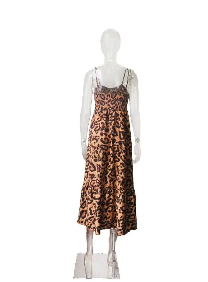 Golden Wild Leopard Maxi Dress - Nimblet