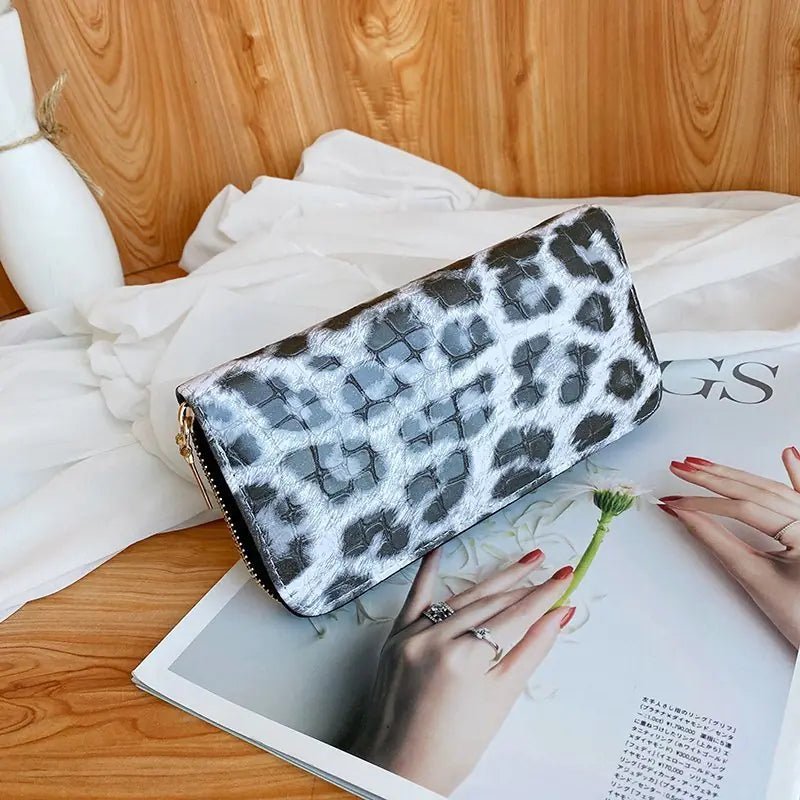 Ladies Leopard Print Zip Wallet - Nimblet