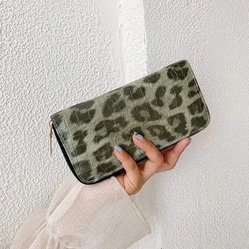 Ladies Leopard Print Zip Wallet - Nimblet