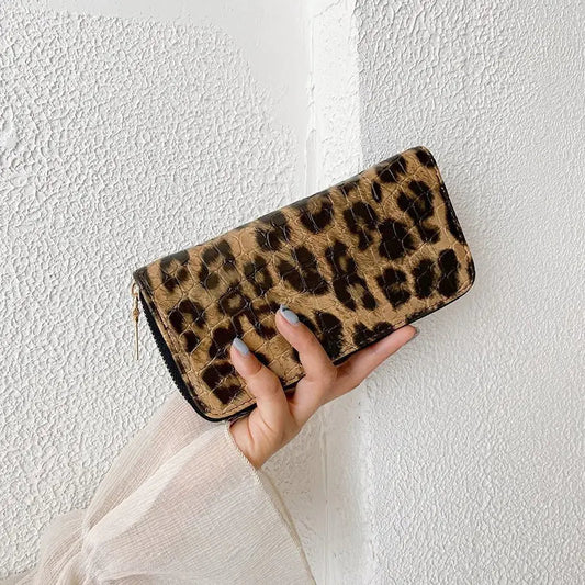 Ladies Leopard Print Zip Wallet - Nimblet