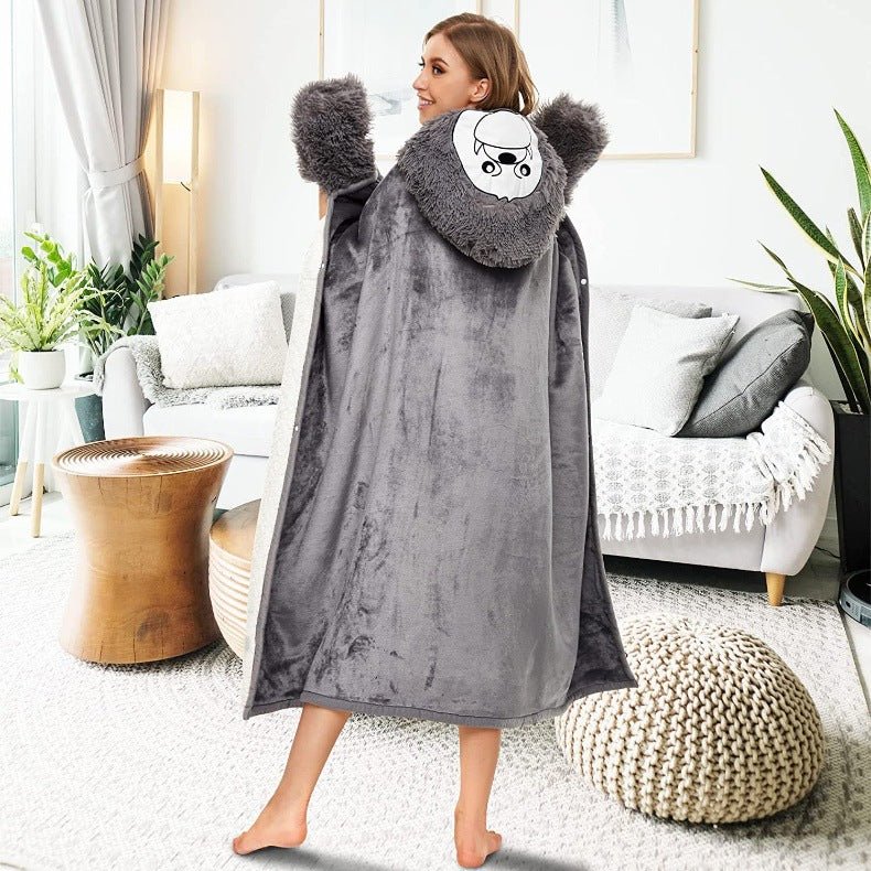Leopard Print Hooded Blanket Cloak - Nimblet