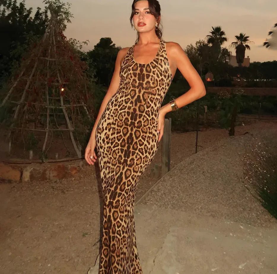 Leopard Print Sleeveless Dress - Nimblet
