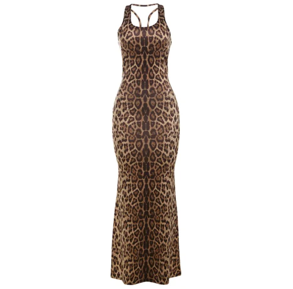 Leopard Print Sleeveless Dress - Nimblet