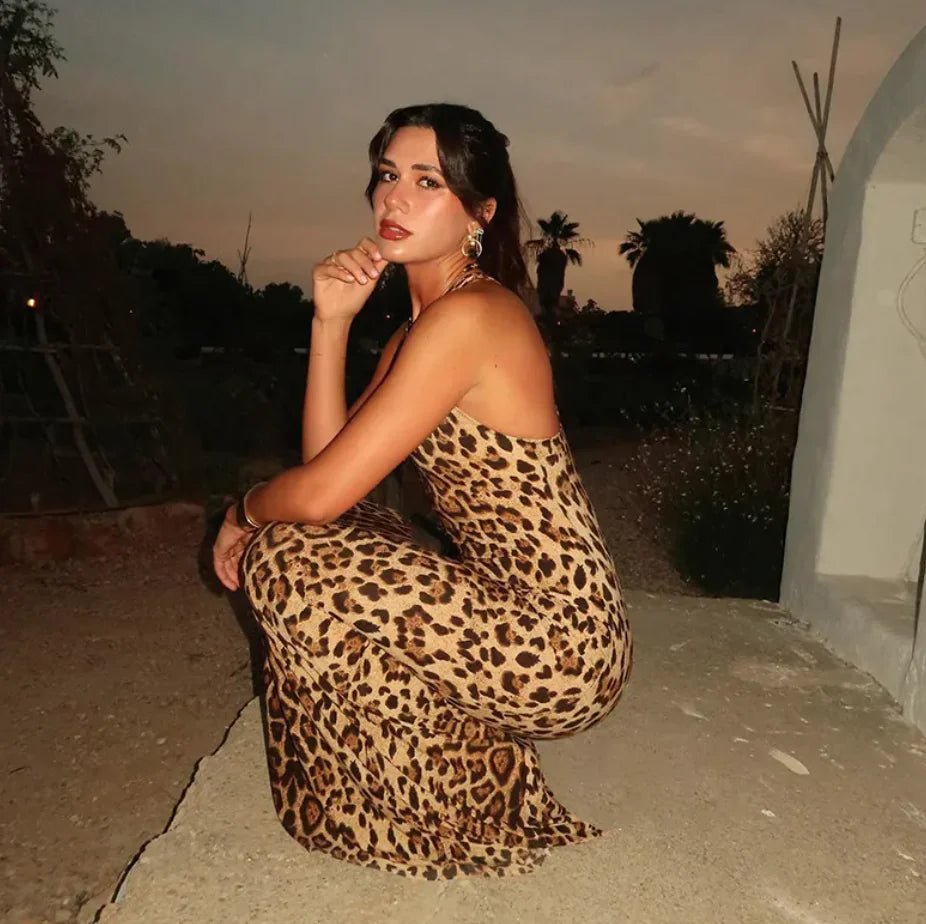 Leopard Print Sleeveless Dress - Nimblet
