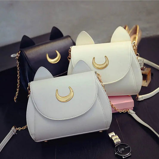 🌙 Luna Cat Casual Shoulder Bag – Sailor Moon - Inspired Style - Nimblet