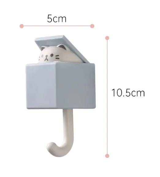 Peek - a - Boo Cat Wall Hook – Cute Hidden Kitty Hangers - Nimblet