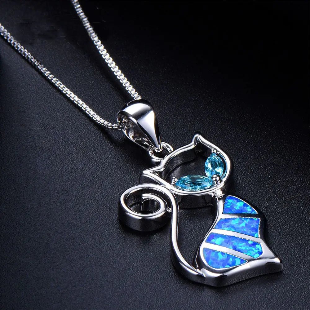 Purrfect Sparkle Cat Pendant & Earrings Set - Nimblet