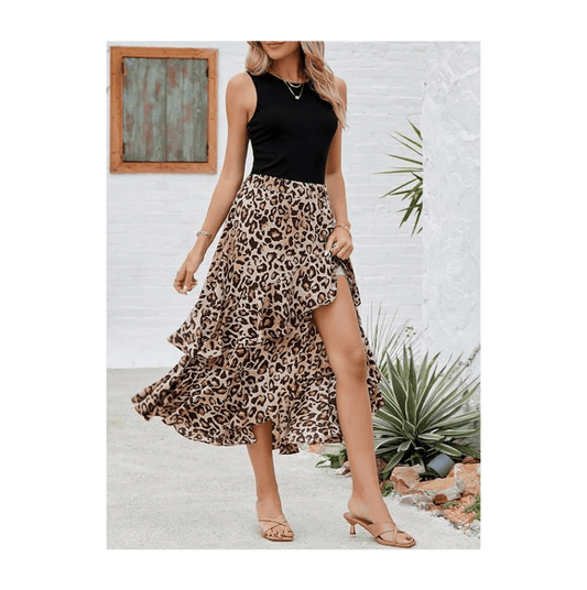 Rhythm & Ruffles Leopard Dance Skirt - Nimblet