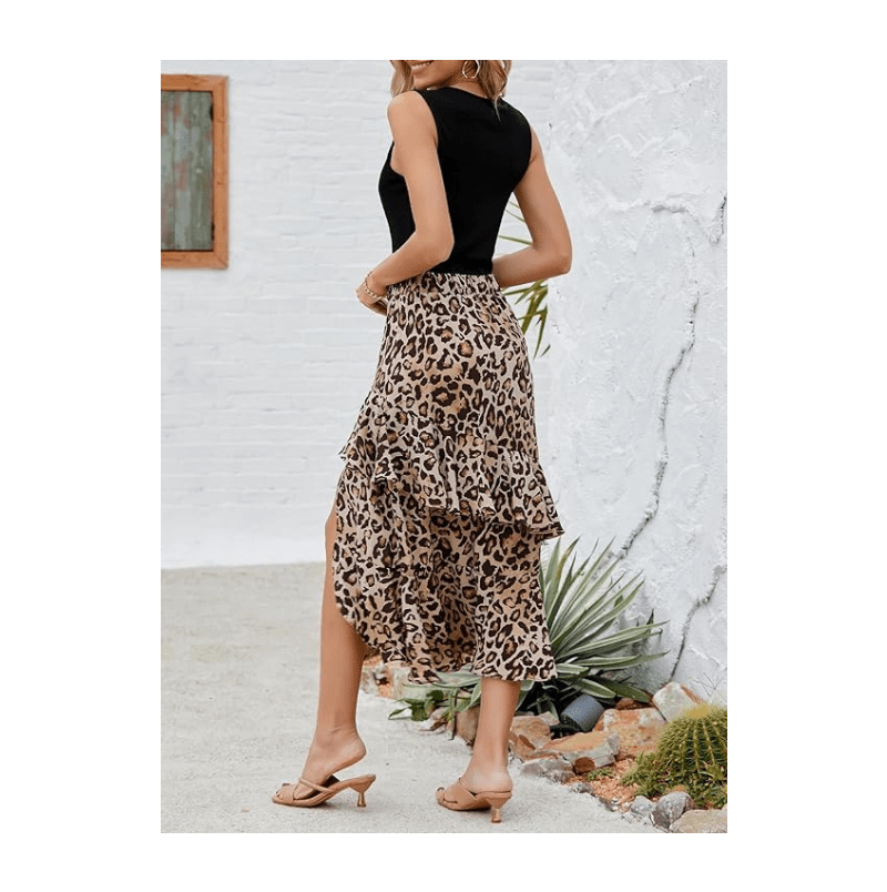Rhythm & Ruffles Leopard Dance Skirt - Nimblet