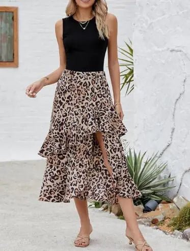 Rhythm & Ruffles Leopard Dance Skirt - Nimblet