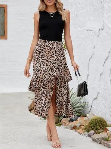 Rhythm & Ruffles Leopard Dance Skirt - Nimblet