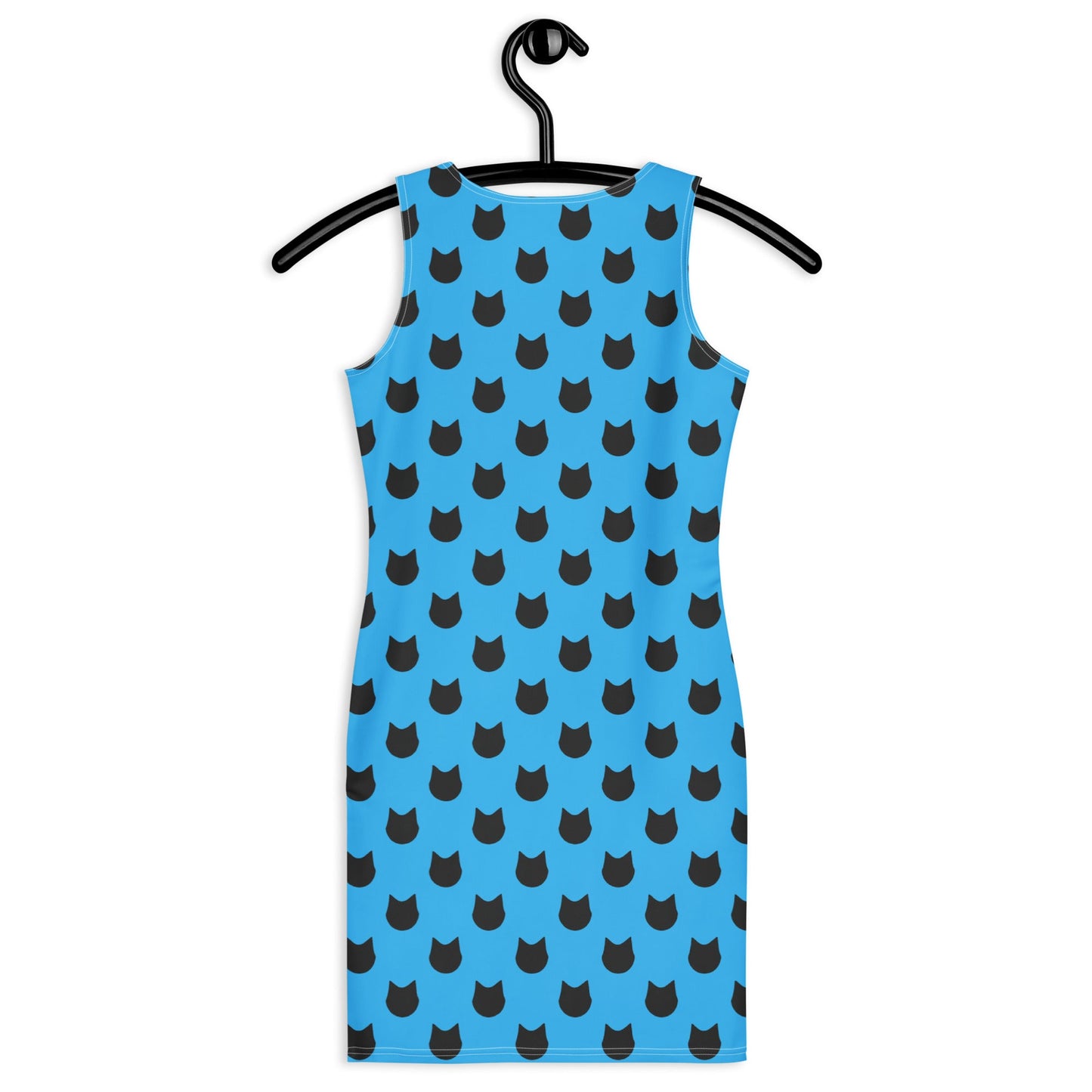 Sky Whisker Charm – Black Cat Polka Dot Fitted Dress - Nimblet