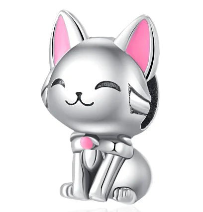 Smiling Lucky Cat Charm Pendant - Nimblet