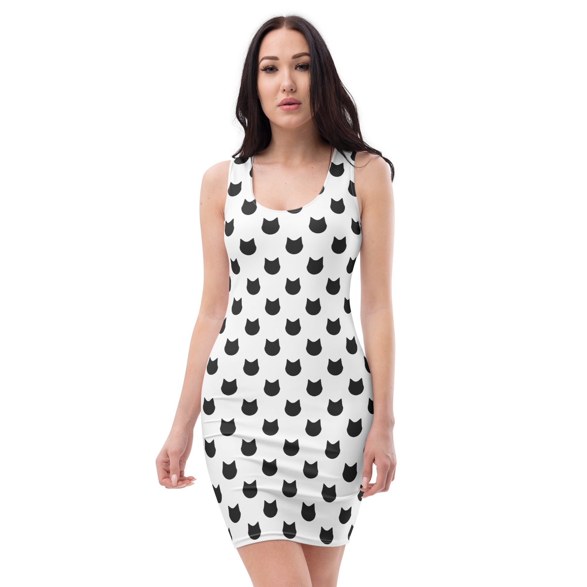 Snowy Whiskers Fitted Dress - Nimblet
