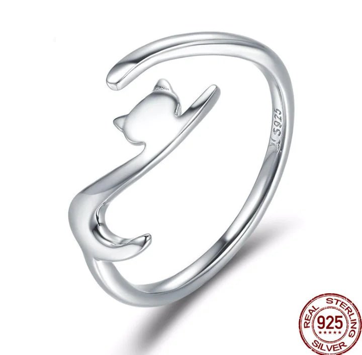 Sterling Silver Cat Wrap Ring - Nimblet