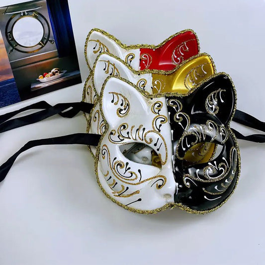 Yin - Yang Cat Masquerade Elegance - Nimblet
