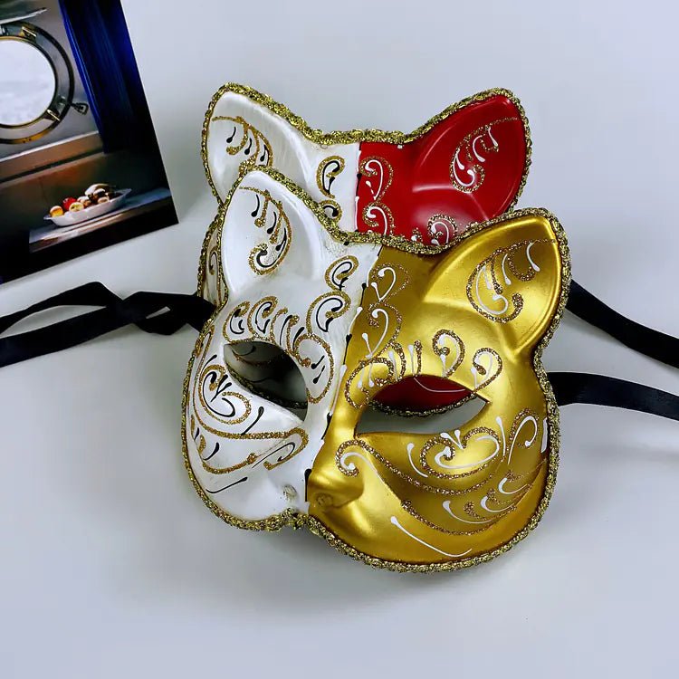 Yin - Yang Cat Masquerade Elegance - Nimblet