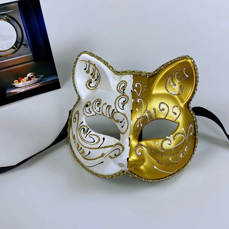 Yin - Yang Cat Masquerade Elegance - Nimblet